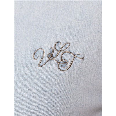 Джинсовый бомбер на молнии из эластичного плотного денима