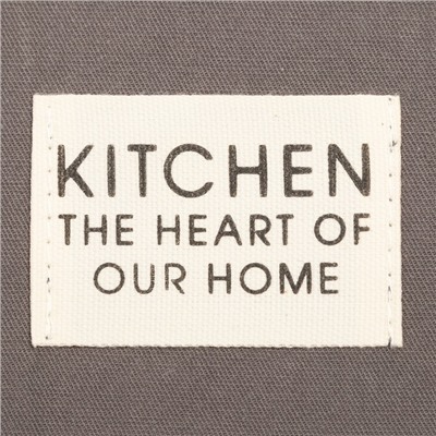 Набор салфеток «Этель» Kitchen, серый, 30×40 см - 2 шт., 100% хлопок, саржа 220 г/м²