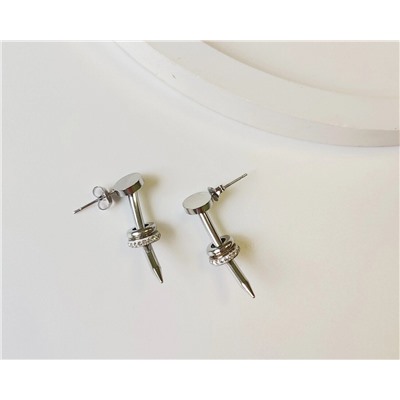 Серьги из стали Гвоздь