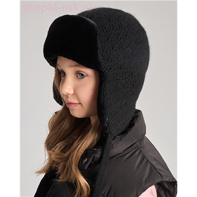 Лилли ажур Ушанка для девочки (54-56)