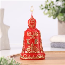 Декоративная свеча резная «Пасхальный колокольчик», красный, 7×11 см, 140 г