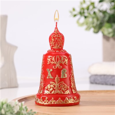 Декоративная свеча резная «Пасхальный колокольчик», красный, 7×11 см, 140 г