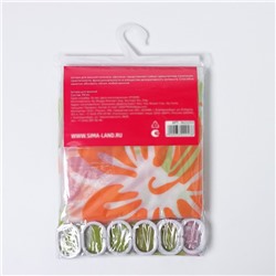 Штора для ванны Доляна «Гавайская роза», 180×180 см, EVA