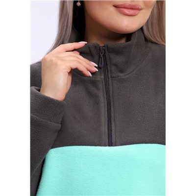 654 Толстовка флис Колор-блок