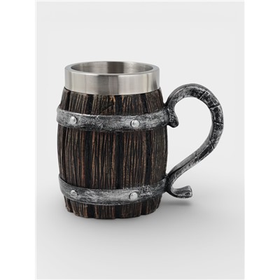 Кружка средневековая «Таверна», 400 мл, нержавеющая сталь, коричневая