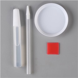 УЦЕНКА Набор для декора елочного шара полубусинами, фиолетовый