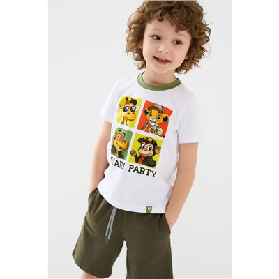 Комплект трикотажный для мальчиков: фуфайка (футболка), шорты PLAYTODAY, 1240656