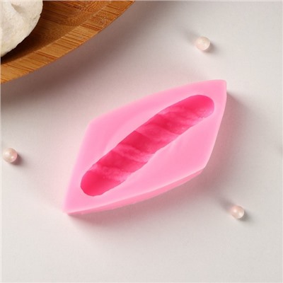 Молд «Багет», силикон, 7.5×3.5×1.5 см, цвет розовый