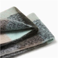 Шарф зимний объемный с кистями MINAKU, принт клетка, размер 210×38+18 см