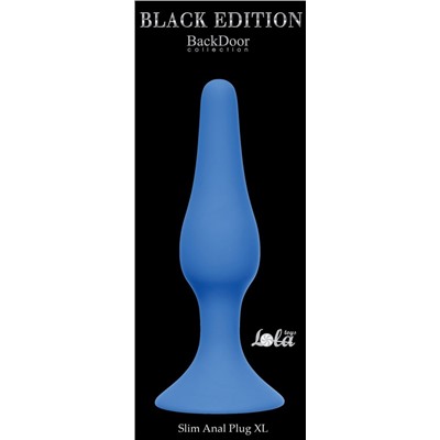 Синяя анальная пробка Slim Anal Plug XL - 15,5 см.