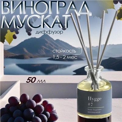 УЦЕНКА Диффузор "Hygge" ароматический, 50 мл, виноград мускат