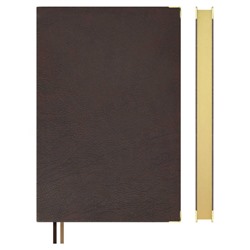 Подарочный набор Ежедневник недатированный А5 320стр. "ШЕВРЕТ ГЛОСС ТАБАЧНЫЙ" + подставка с блоком 70560 Феникс