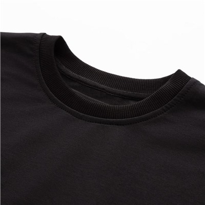 Костюм женский (свитшот, брюки) MINAKU: Casual Collection, размер 42, чёрный