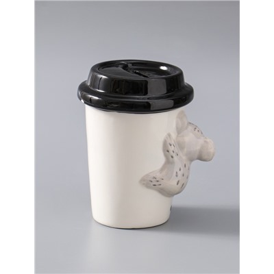 УЦЕНКА Копилка керамика "Коала с кофе" 10,2х12,8х14,2 см