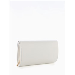 УЦЕНКА Сумка жен 24×4.5×11 см, отд на клапане, дл ремень цепь, белый