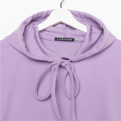 Костюм женский (толстовка, легинсы), цвет лиловый, размер 44