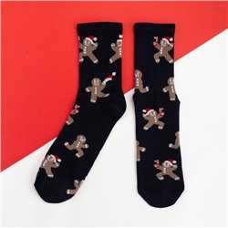 Носки новогодние мужские KAFTAN «Печенька», размер 41-44 (27-29 см), чёрные