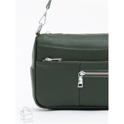 Сумка женская кожаная 2041-9NN d.green Natale Navetta
