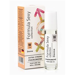 Парфюмерное масло женское с феромонами Formula Sexy Collection Donna W114, 8 мл (по мотивам Donna Trussardi (Trussardi)