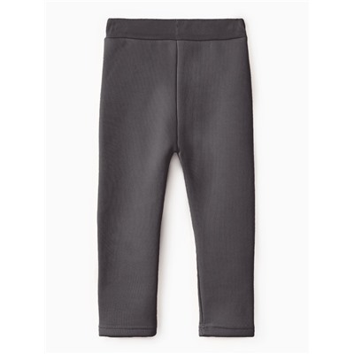 Легинсы для девочки на флисе Collorista, серые, рост 104 см