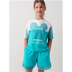 Комплект трикотажный для девочек: фуфайка (футболка), шорты