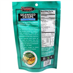 Seapoint Farms, Хрустящие морские водоросли, миндаль и кунжут, 1,2 унции (35 г)