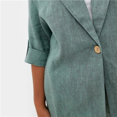 Пиджак женский MIST plus-size, размер 50, цвет зелёный