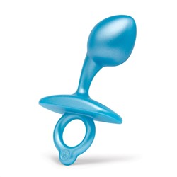 Голубая анальная пробка для массажа простаты Bulb Silicone Prostate Plug - 10,7 см.
