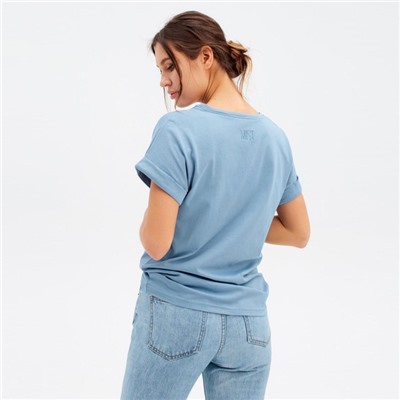 Футболка женская MIST basic, цвет индиго, размер 40-42