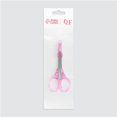 Ножницы маникюрные, с колпачком, прямые, 9.5 см, МИКС