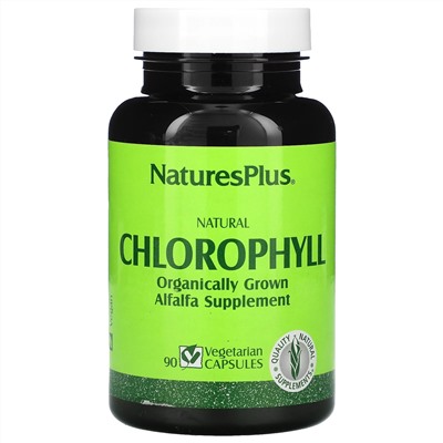 Nature's Plus, Натуральный хлорофилл, 90 растительных капсул