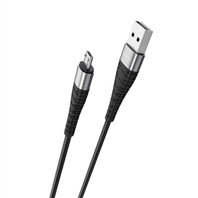 Кабель USB - micro USB Borofone BX32 Munificent 12W 100см 2,4A  (black)