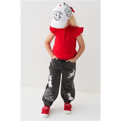 Брюки текстильные джинсовые укороченные для девочек PLAYTODAY, 1240560