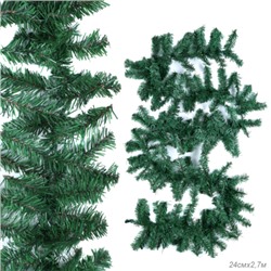 Гирлянда из елочных веток искусственная 2,7 метра 180 веток 24 см ширина / WA-180 /уп 50/Новый год 728778