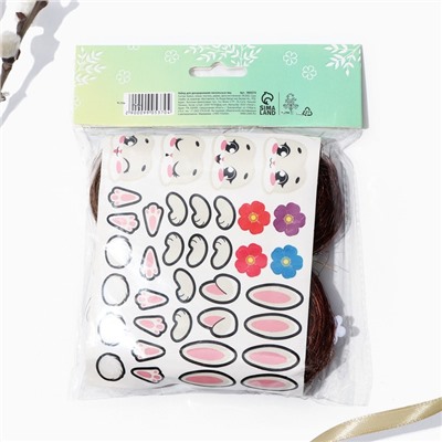 Пасхальный декор яиц «Зайки» на пасху, 14.5×15×2 см