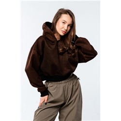 Свитшот 4 оверсайз короткий (Темно-коричневый)