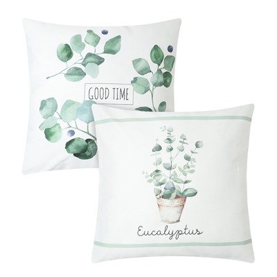 Комплект наволочек декоративных «Этель» Eucalyptus, 48×48 см - 2 шт., хлопок 100%