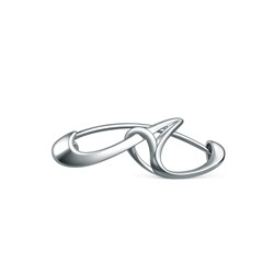 Брошь из серебра родированная - Буква "А" с5-484-1р