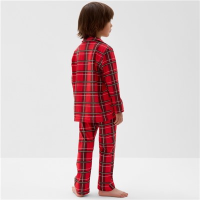 Пижама детская KAFTAN «Клетка» размер 32 (110-116 см)