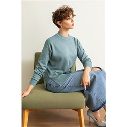 Джемпер жен BeGood AW23WK156 серая мята