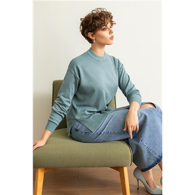 Джемпер жен BeGood AW23WK156 серая мята