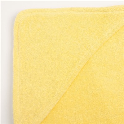 Полотенце уголок махровое Крошка Я 85×85 см, цвет светло-жёлтый, 100% хлопок, 320 г/м²