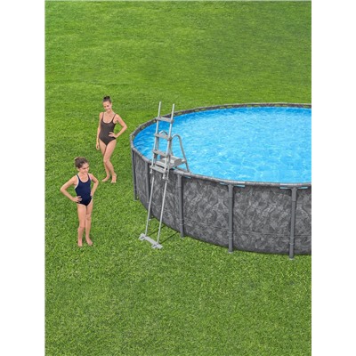 Бассейн каркасный Steel Pro Max, 549×132 см, фильтр-насос, лестница, тент, круглый, 561KC Bestway
