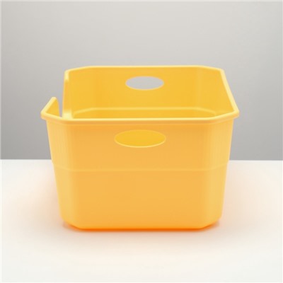 Туалет открытый с боковым входом + совок 50×35×24 см, жёлтый