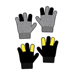 Перчатки детские трикотажные для мальчиков, 2 пары в комплекте