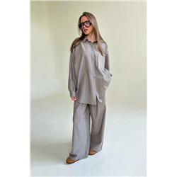 Костюм женский  SET065/13/Кофе, белый