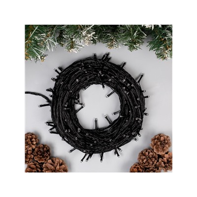 Гирлянда «Нить» 20 м, IP20, тёмная нить, 200 LED, свечение синее, 8 режимов, 220 В