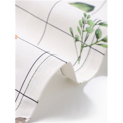 Дорожка на стол «Этель» Flora, 40×149 см, 100% хлопок, саржа 190 г/м², белая