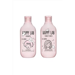 Happy Lab Набор средств для ухода за волосами / Шампунь «Объем & Укрепление» + Кондиционер «Блеск & Гладкость», 300 мл x 2 KRISTALLER, 1211702