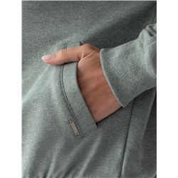 Бомбер среднего объема на молнии из петельчатого футера двухнитки с эластаном